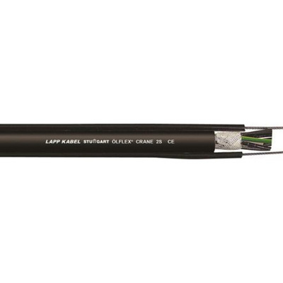 Lapp ÖLFLEX CRANE 25 Control Cable, 8 Cores, 1.5 mm², YY, Unscreened, 10m, Black PVC Sheath, 15 AWG
