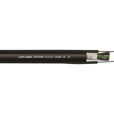 Lapp ÖLFLEX CRANE 25 Control Cable, 12 Cores, 1.5 mm², Unscreened, 10m, Black PVC Sheath, 15 AWG