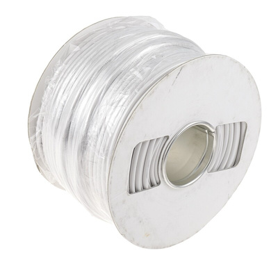 RS PRO Control Cable, 6 Cores, 0.19 mm², Unscreened, 100m, White PVC Sheath