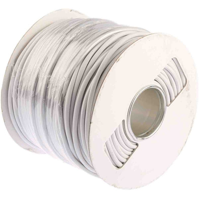 RS PRO Control Cable, 8 Cores, 0.19 mm², Unscreened, 100m, White PVC Sheath