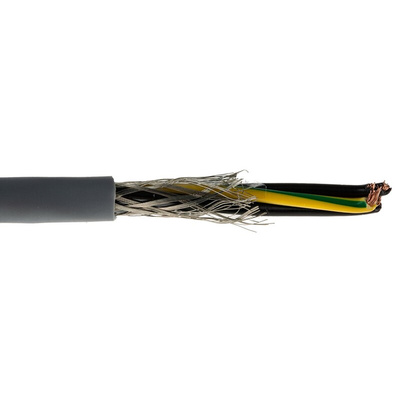 RS PRO Control Cable, 4 Cores, 0.5 mm², CY, Screened, 50m, Grey PVC Sheath, 20 AWG