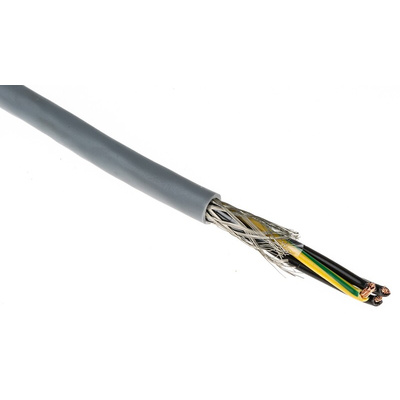 RS PRO Control Cable, 4 Cores, 0.5 mm², CY, Screened, 50m, Grey PVC Sheath, 20 AWG