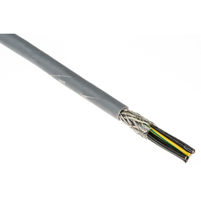 RS PRO Control Cable, 7 Cores, 0.5 mm², CY, Screened, 50m, Grey PVC Sheath, 20 AWG