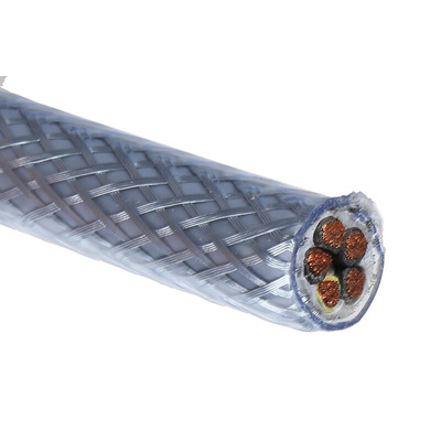 RS PRO Control Cable, 5 Cores, 6 mm², SY, Screened, 50m, Transparent PVC Sheath, 9 AWG