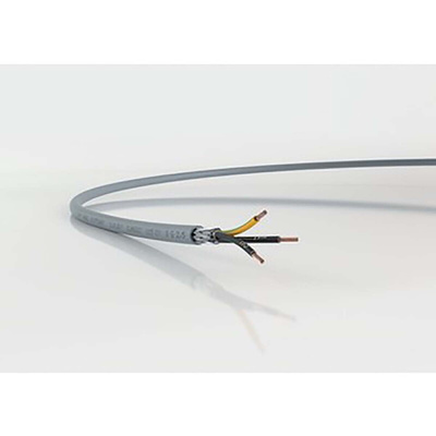 RS PRO Control Cable, 3 Cores, 4 mm², YY, Unscreened, 50m, Grey PVC Sheath, 11 AWG