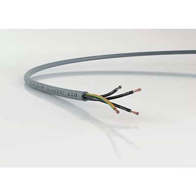 RS PRO Control Cable, 3 Cores, 6 mm², YY, Unscreened, 50m, Grey PVC Sheath, 9 AWG
