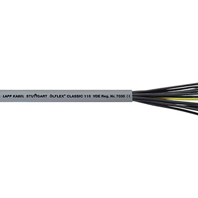 RS PRO Control Cable, 18 Cores, 1 mm², YY, Unscreened, 50m, Grey PVC Sheath, 17 AWG