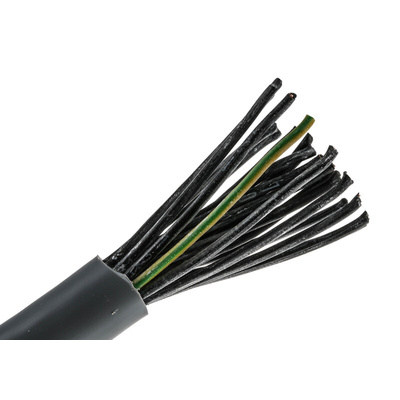 RS PRO Control Cable, 25 Cores, 0.5 mm², YY, Unscreened, 50m, Grey PVC Sheath, 20 AWG