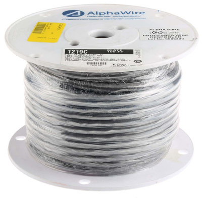 Alpha Wire Alpha Essentials Control Cable, 9 Cores, 0.23 mm², Screened, 30m, Grey PVC Sheath, 24 AWG