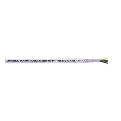 Lapp ÖLFLEX CLASSIC 110 SY Control Cable, 5 Cores, 1.5 mm², SY, Screened, 50m, Transparent PVC Sheath, 16 AWG