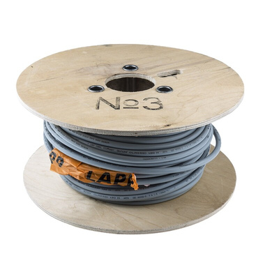 Lapp ÖLFLEX CLASSIC 130 H Control Cable, 7 Cores, 1.5 mm², YY, Unscreened, 50m, Grey LSZH Sheath, 15 AWG
