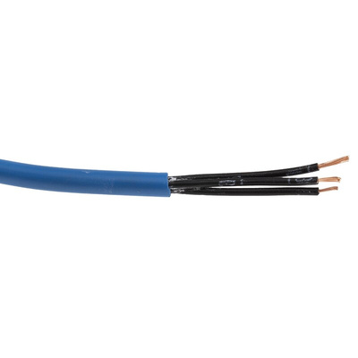 Lapp ÖLFLEX EB Control Cable, 3 Cores, 0.75 mm², YY, Unscreened, 50m, Blue PVC Sheath, 18 AWG