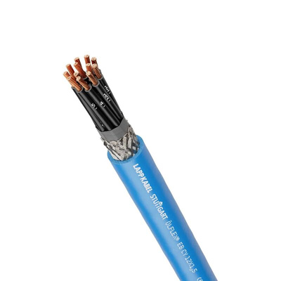 Lapp ÖLFLEX EB CY Control Cable, 5 Cores, 0.75 mm², YY, Screened, 50m, Blue PVC Sheath, 18 AWG