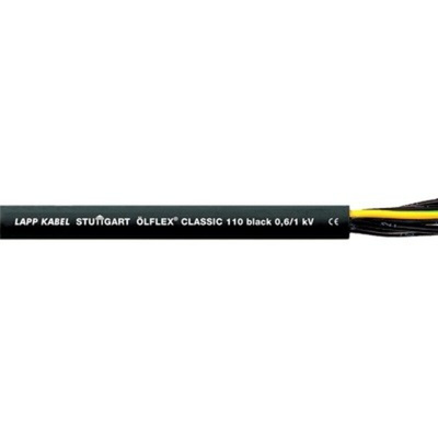 Lapp ÖLFLEX CLASSIC 110 Control Cable, 4 Cores, 1.5 mm², YY, Unscreened, 50m, Black PVC Sheath, 16 AWG
