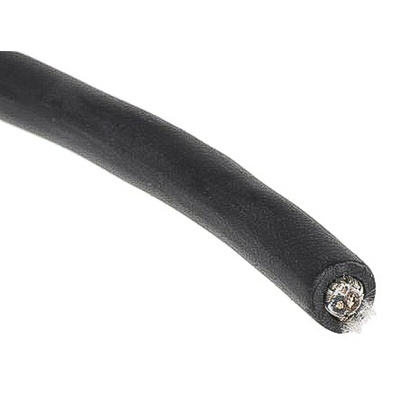 Alpha Wire Xtra-Guard 2 Control Cable, 2 Cores, 0.23 mm², Screened, 30m, Black PE Sheath, 24 AWG