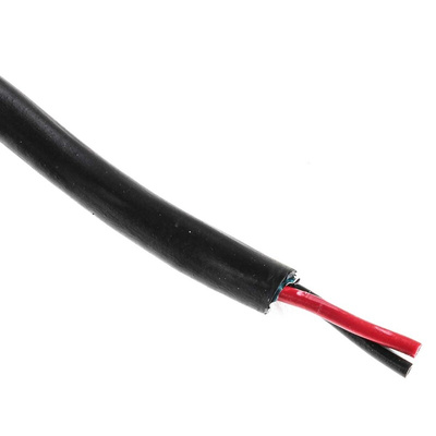 Alpha Wire Xtra-Guard 2 Control Cable, 2 Cores, 0.56 mm², Screened, 30m, Black PE Sheath, 20 AWG