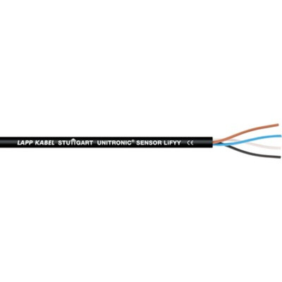 Lapp UNITRONIC SENSOR LifY11Y Control Cable, 5 Cores, 0.25 mm², LiY-11Y, Unscreened, 50m, Black PUR Sheath, 23 AWG