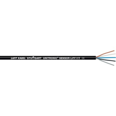 Lapp UNITRONIC SENSOR LifY11Y Control Cable, 5 Cores, 0.25 mm², LiY-11Y, Unscreened, 50m, Black PUR Sheath, 23 AWG