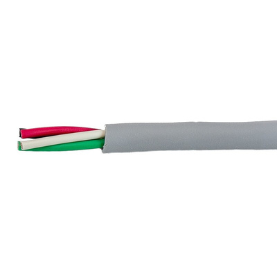 Alpha Wire EcoCable Mini Control Cable, 4 Cores, 0.09 mm², ECO, Unscreened, 305m, Grey mPPE Sheath, 28 AWG