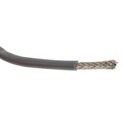 Alpha Wire Alpha Essentials Control Cable, 6 Cores, 0.09 mm², DEF STAN, Screened, 30m, Grey PVC Sheath, 28 AWG
