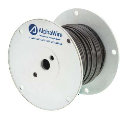 Alpha Wire Alpha Essentials Control Cable, 3 Cores, 0.09 mm², DEF STAN, Screened, 100m, Grey PVC Sheath, 28 AWG