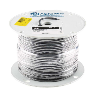 Alpha Wire Alpha Essentials Control Cable, 4 Cores, 0.09 mm², Screened, 100m, Grey PVC Sheath, 28 AWG