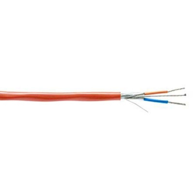 Belden 3076F Multicore Industrial Cable, 2 Cores, 0.9 mm², Screened, 152m, Orange PVC Sheath, 18 AWG