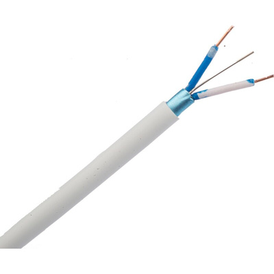 Belden 7703NH Multicore Industrial Cable, 2 Cores, 0.33 mm², Screened, 305m, White Low Smoke Zero Halogen (LSZH)