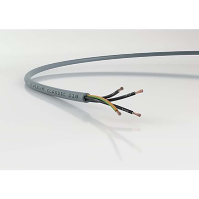 Lapp ÖLFLEX CLASSIC 110 YY Control Cable, 4 Cores, 2.5 mm², YY, Unscreened, 50m, Grey PVC Sheath, 13 AWG