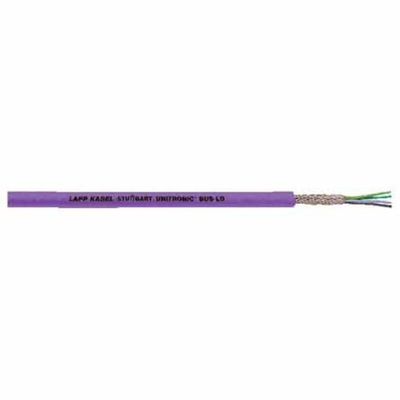 Lapp UNITRONIC BUS LD Data Cable, 0.25 mm², Screened, 100m, Purple PUR Sheath, 24 AWG
