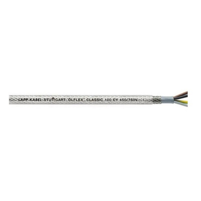 Lapp ÖLFLEX CLASSIC 100 CY Control Cable, 3 Cores, 2.5 mm², CY, Screened, 50m, Transparent PVC Sheath, 13 AWG