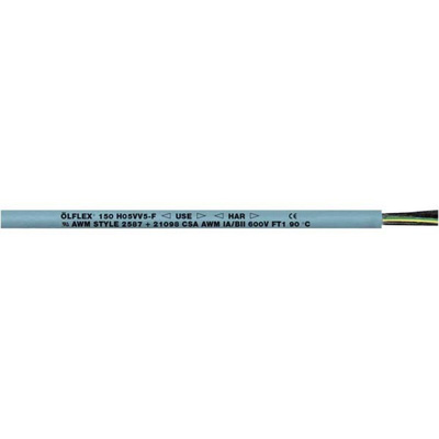 Lapp ÖLFLEX 150 Control Cable, 4 Cores, 0.75 mm², Unscreened, 100m, Grey PVC Sheath, 18 AWG