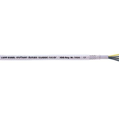 Lapp ÖLFLEX CLASSIC 110 SY Control Cable, 12 Cores, 1.5 mm², SY, Screened, 50m, Transparent PVC Sheath, 16 AWG
