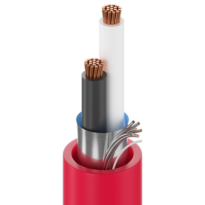 Belden 5100FE Control Cable, 2 Cores, 2.09 mm², Screened, 152m, Grey PVC Sheath, 14 AWG