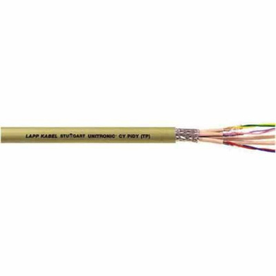 Lapp UNITRONIC CY PiDY Control Cable, 8 Cores, 0.25 mm², Screened, 100m, Grey PVC Sheath, 24 AWG