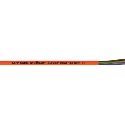 Lapp ÖLFLEX HEAT 180 SiHF Control Cable, 7 Cores, 0.75 mm², YY, Unscreened, 50m, Red Silicone Sheath, 18 AWG