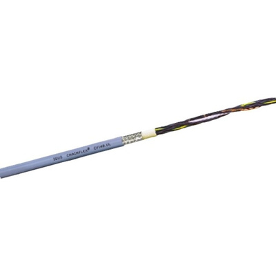 Igus chainflex CF140.UL Control Cable, 3 Cores, 1.5 mm², Screened, 25m, Grey PVC Sheath, 15 AWG