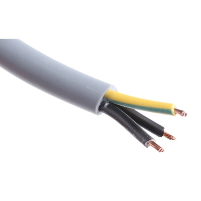 AXINDUS Harmoflex H05VV5-F Control Cable, 3 Cores, 0.75 mm², H05VV5F, Unscreened, 50m, Grey PVC, type TM5 Sheath, 18 AWG