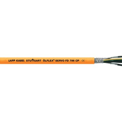 Lapp ÖLFLEX SERVO FD Control Cable, 4+2 Cores, 2.5mm²+1.5mm², Screened, 50m, Orange PUR Sheath, 15 AWG
