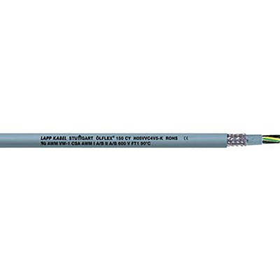 Lapp ÖLFLEX 150 CY Control Cable, 12 Cores, 0.75 mm², CY, Screened, 50m, Grey PVC Sheath, 18 AWG