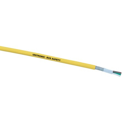 Lapp UNITRONIC BUS SAFETY Data Cable, 3 Cores, 0.75 mm², Screened, 50m, Yellow, 18 AWG