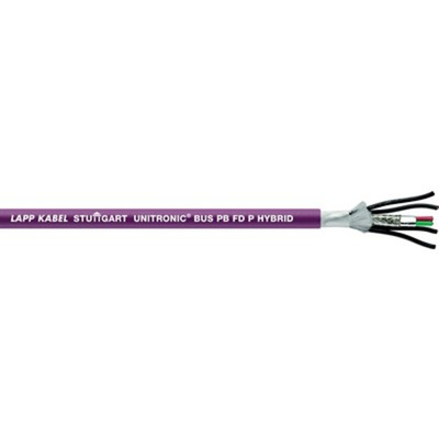 Lapp UNITRONIC BUS PB FD P Data Cable, 6 Cores, 0.64 mm², 1.5 mm², P, Screened, 50m, Purple PUR Sheath, 19 AWG