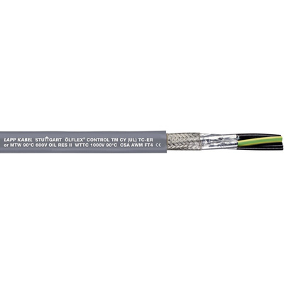 Lapp ÖLFLEX CONTROL TM CY Control Cable, 18 Cores, 1.5 mm², CY, Screened, 50m, Grey, 15 AWG