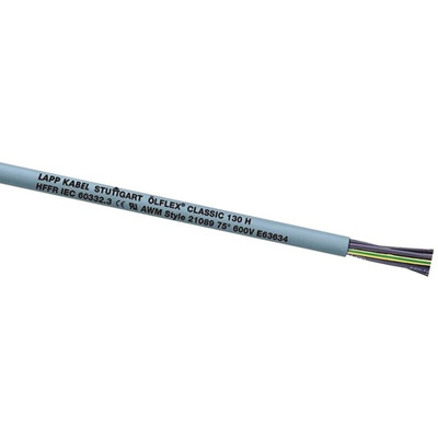 Lapp ÖLFLEX Multicore Cable, 7 Cores, 0.75 mm², Unscreened, 50m, Grey Low Smoke Zero Halogen (LSZH) Sheath, 18 AWG