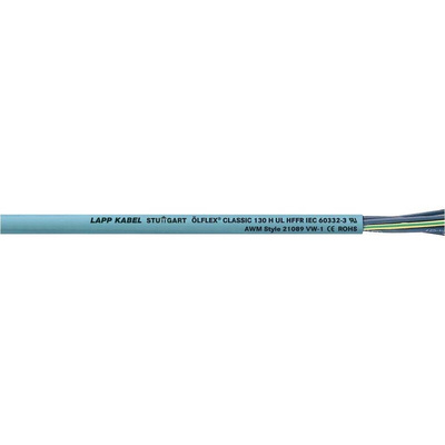 Lapp ÖLFLEX CLASSIC 130 Control Cable, 4 Cores, 6 mm², YY, Unscreened, 50m, Grey LSZH Sheath, 9 AWG