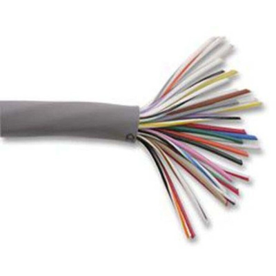 Alpha Wire Alpha Essentials Control Cable, 25 Cores, 0.81 mm², Unscreened, 30m, Grey PVC Sheath, 18 AWG