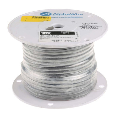 Alpha Wire Alpha Essentials Multicore Industrial Cable, 2 Cores, 1.32 mm², Unscreened, 30m, Grey PVC Sheath, 16 AWG