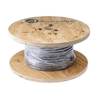 Alpha Wire Alpha Essentials Control Cable, 12 Cores, 0.35 mm², Screened, 30m, Grey PVC Sheath, 22 AWG