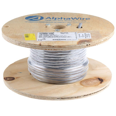 Alpha Wire Alpha Essentials Control Cable, 10 Cores, 0.35 mm², Screened, 30m, Grey PVC Sheath, 22 AWG