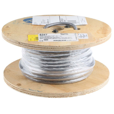Alpha Wire Alpha Essentials Control Cable, 15 Cores, 0.35 mm², Screened, 30m, Grey PVC Sheath, 22 AWG